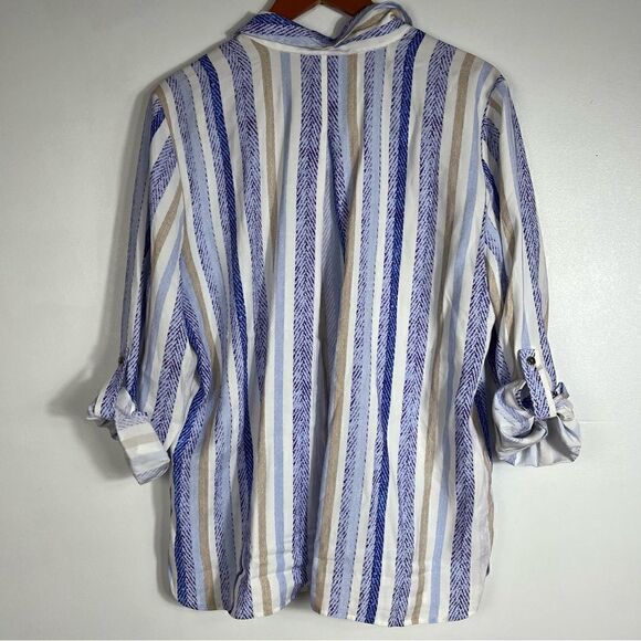 Chicos Striped Blouse size 2 - Picture 9 of 9